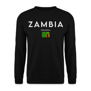Zambian pride, minimalist sleek design - Unisex Sweatshirt - black - Front - Alina (178cm) & Michal (187cm)