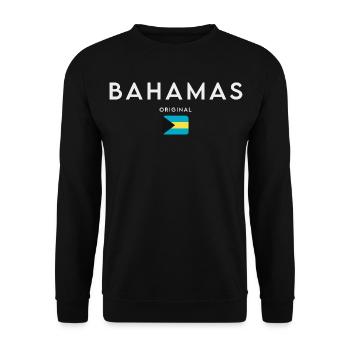 Bahamianischer Stolz, minimalistisches, elegantes Design - Unisex Pullover - Schwarz - Vorne - Alina (178cm) & Michal (187cm)