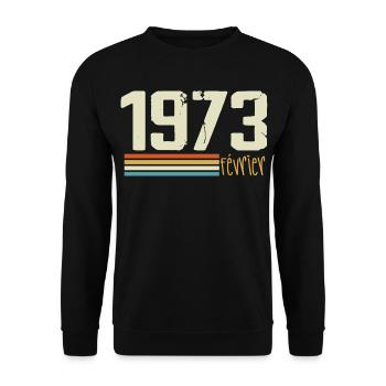 February 1973 - February 1973 Anniversary 1973 - Unisex Sweatshirt - black - Front - Alina (178cm) & Michal (187cm)