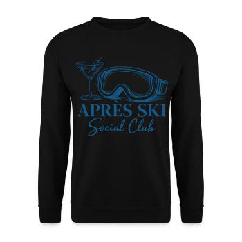 Après Ski Club Cocktail Ski Vacances d’hiver - Sweat-shirt Unisexe - noir - Devant - Alina (178cm) & Michal (187cm)