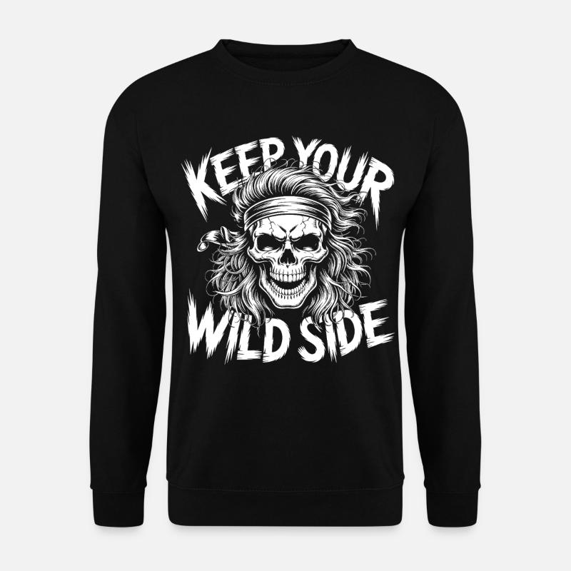 Vild sidekraniums design - Unisex sweater - sort