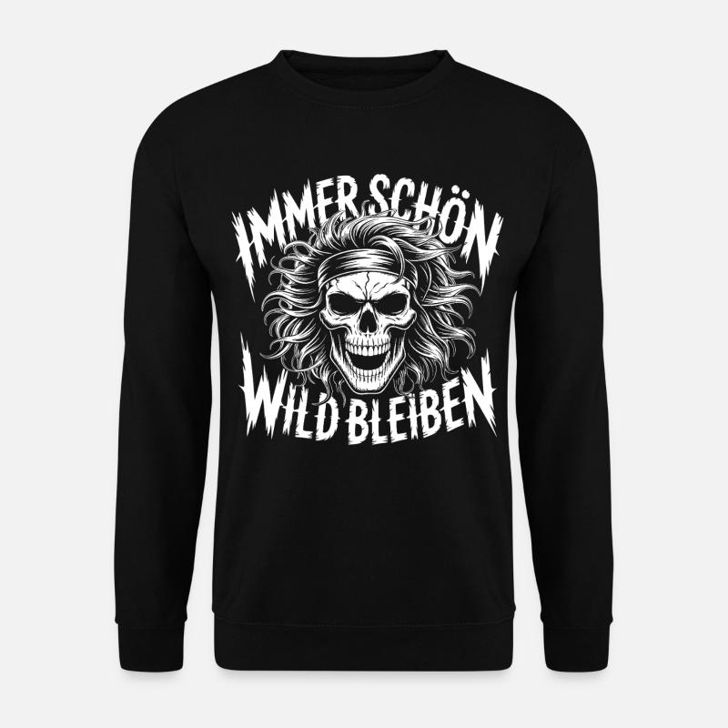Always Stay Wild Skull - Unisex Sweatshirt - black