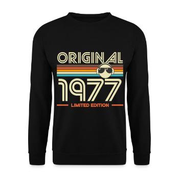 Originale limitierte Ausgabe von 1977 - Unisex Pullover - Schwarz - Vorne - Alina (178cm) & Michal (187cm)