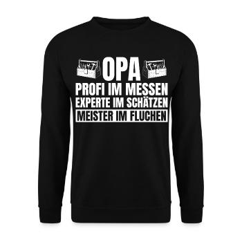 Grandpa Repairs Everything Handyman Gift - Unisex Sweatshirt - black - Front - Alina (178cm) & Michal (187cm)