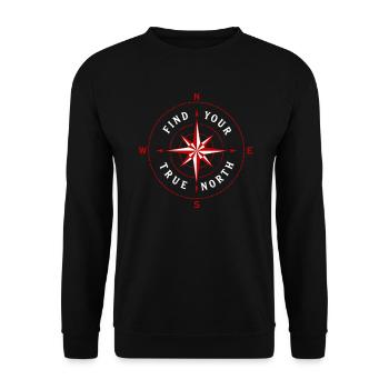 Find Your True North Compass Compass Rose Symbol - Unisex Sweatshirt - black - Front - Alina (178cm) & Michal (187cm)