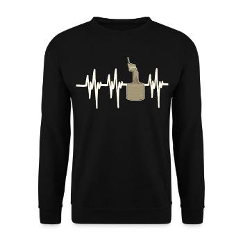 Heartbeat Pyro Cipolla - Unisex Sweatshirt - black - Front - Alina (178cm) & Michal (187cm)