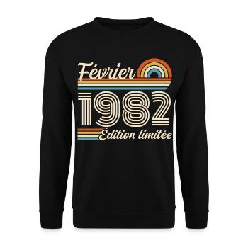 February 1982 - Unisex Sweatshirt - black - Front - Alina (178cm) & Michal (187cm)
