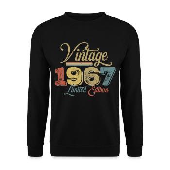 Millésime 1967 - Sweat-shirt Unisexe - noir - Devant - Alina (178cm) & Michal (187cm)