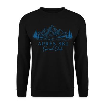 Après Ski Social Club Alps Ski d’hiver - Sweat-shirt Unisexe - noir - Devant - Alina (178cm) & Michal (187cm)