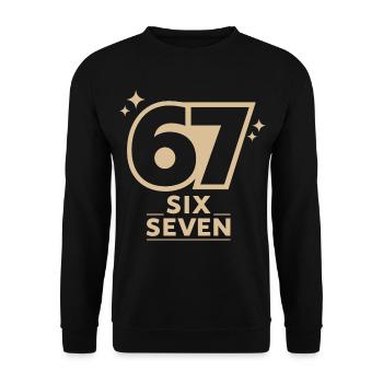 67 - Unisex Sweatshirt - black - Front - Alina (178cm) & Michal (187cm)