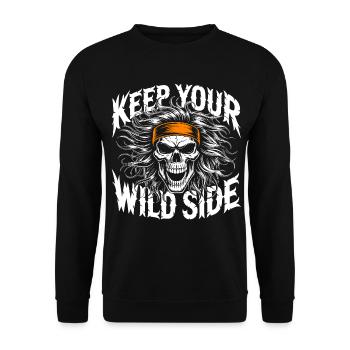 Garde ton côté sauvage - Sweat-shirt Unisexe - noir - Devant - Alina (178cm) & Michal (187cm)
