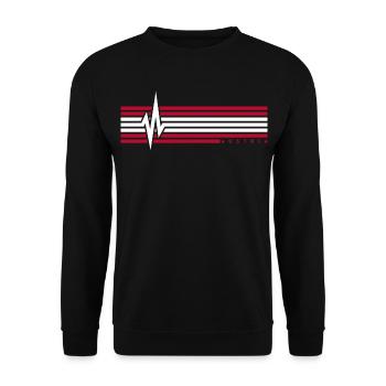 Battement de cœur Autriche ECG Autriche Autrichiens - Sweat-shirt Unisexe - noir - Devant - Alina (178cm) & Michal (187cm)