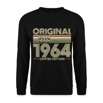 Original 1964 Limited Edition - Unisex Sweatshirt - black - Front - Alina (178cm) & Michal (187cm)