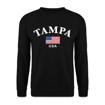 Tampa, USA - Unisex Pullover - Schwarz - Vorne - Alina (178cm) & Michal (187cm)