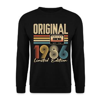 40 anniversaires, 40 ans, Original 1986 - Sweat-shirt Unisexe - noir - Devant - Alina (178cm) & Michal (187cm)