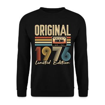 50 Birthday, 50 Years, Original 1976 - Unisex Sweatshirt - black - Front - Alina (178cm) & Michal (187cm)