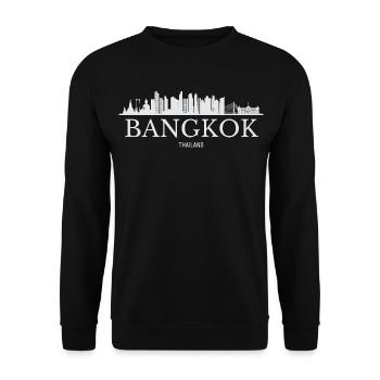 Silhouette de Bangkok, Bangkok Thaïlande - Sweat-shirt Unisexe - noir - Devant - Alina (178cm) & Michal (187cm)
