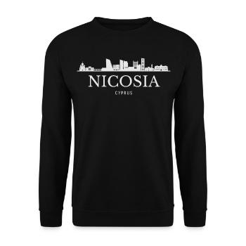 Nicosia Skyline, Nicosia Cyprus - Unisex Sweatshirt - black - Front - Alina (178cm) & Michal (187cm)