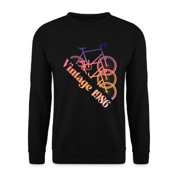 Millésime 1986 - Sweat-shirt Unisexe - noir - Devant - Alina (178cm) & Michal (187cm)