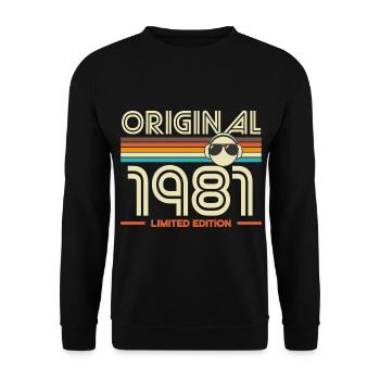 Original 1981 Vintage Édition Limitée - Sweat-shirt Unisexe - noir - Devant - Alina (178cm) & Michal (187cm)