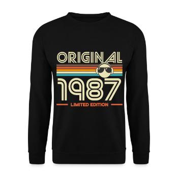 Original 1987 Édition Retro - Sweat-shirt Unisexe - noir - Devant - Alina (178cm) & Michal (187cm)