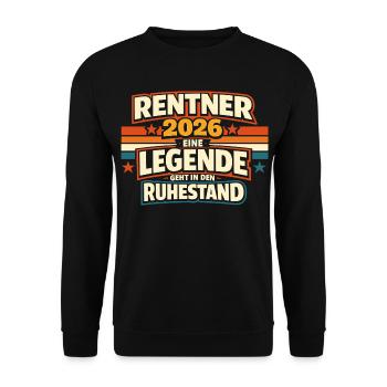 Retiree 2026 I've Finished Retirement Gift - Unisex Sweatshirt - black - Front - Alina (178cm) & Michal (187cm)