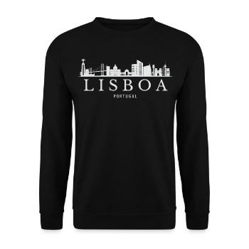Lisbon Portugal, Lisbon's skyline - Unisex Sweatshirt - black - Front - Alina (178cm) & Michal (187cm)