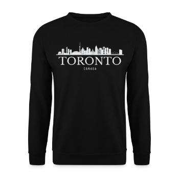 Toronto Skyline, Toronto Canada - Unisex Sweatshirt - black - Front - Alina (178cm) & Michal (187cm)