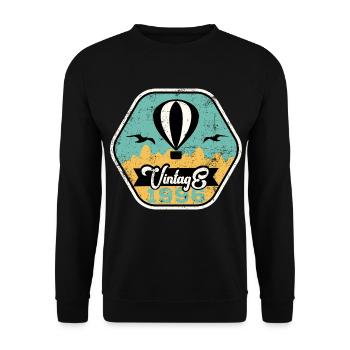 Vintage 1996 30. Geburtstag - Unisex Pullover - Schwarz - Vorne - Alina (178cm) & Michal (187cm)