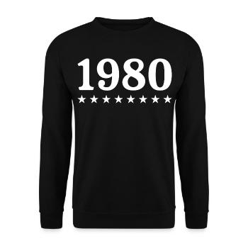 1980 Limited Edition 1980 Retro 1980 - Unisex Sweatshirt - black - Front - Alina (178cm) & Michal (187cm)