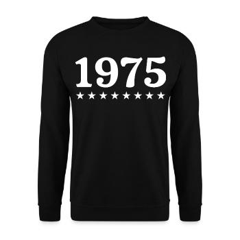 1975 Limited Edition 1975 Retro 1975 - Unisex Pullover - Schwarz - Vorne - Alina (178cm) & Michal (187cm)