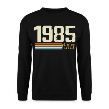February 1985 - February 1985 Anniversary 1985 - Unisex Sweatshirt - black - Front - Alina (178cm) & Michal (187cm)