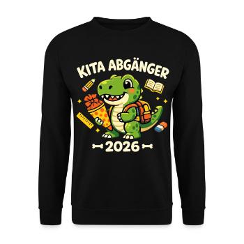 Daycare Leavers 2026 Children School Enrollment - Unisex Sweatshirt - black - Front - Alina (178cm) & Michal (187cm)