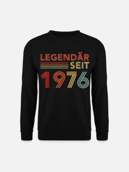 1976 Geburtstag Mann 50 Dekoration Lustig 50er 50  - Unisex Pullover - Schwarz