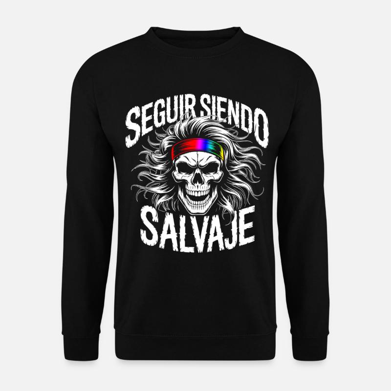 Wild Side Skull - Unisex Sweatshirt - black