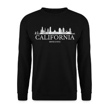California Skyline, California USA - Unisex Sweatshirt - black - Front - Alina (178cm) & Michal (187cm)