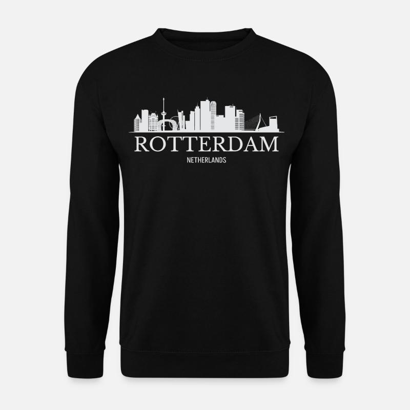 Rotterdam Skyline, Rotterdam Pays-Bas - Sweat-shirt Unisexe - noir