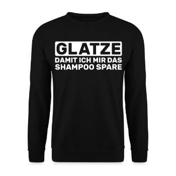 Calvitie : pour que je garde le shampoing - Sweat-shirt Unisexe - noir - Devant - Alina (178cm) & Michal (187cm)