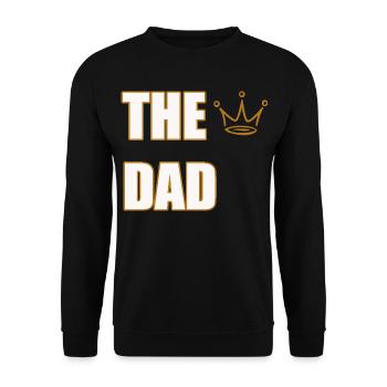 THE DAD – Bold & Classic Father Statement Design - Unisex Sweatshirt - black - Front - Alina (178cm) & Michal (187cm)