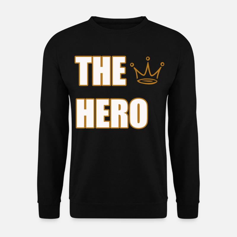 THE HERO – Bold & Powerful Statement Design - Unisex Pullover - Schwarz