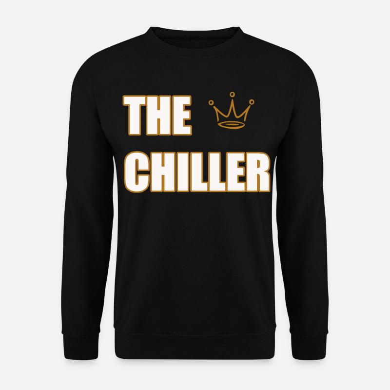 THE CHILLER – Cool & Minimal Statement Design - Unisex Pullover - Schwarz