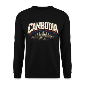 Kambodscha Kambodschaner Cambodge - Sweat-shirt Unisexe - noir - Devant - Alina (178cm) & Michal (187cm)