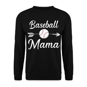 Maman de baseball Maman mignonne Amoureuse de baseball - Sweat-shirt Unisexe - noir - Devant - Alina (178cm) & Michal (187cm)