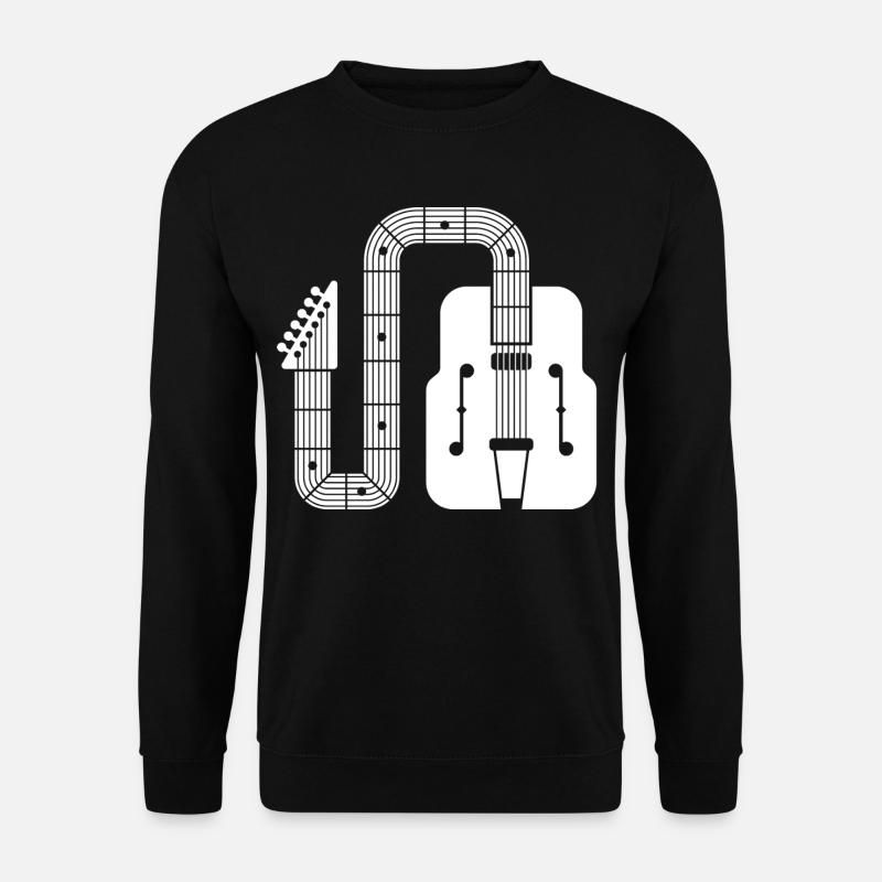 Abstract Shape Retro-Gitarre - Unisex Pullover - Schwarz