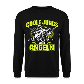 Cadeau de pêche pour la pêche et la marche des gars cool - Sweat-shirt Unisexe - noir - Devant - Alina (178cm) & Michal (187cm)