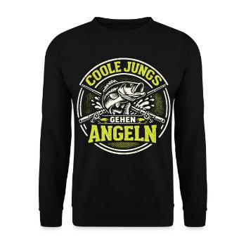 Pêche, Drôle, Expression, Cadeaux Hommes - Sweat-shirt Unisexe - noir - Devant - Alina (178cm) & Michal (187cm)