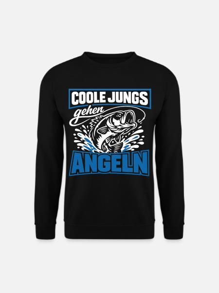 Cool Guys Go Fishing - Unisex Sweatshirt - black