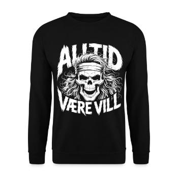 Stay Wild Skull - Unisex Sweatshirt - black - Front - Alina (178cm) & Michal (187cm)
