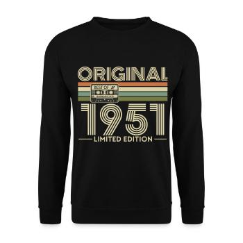 Original 1951 Limited Edition - Unisex Sweatshirt - black - Front - Alina (178cm) & Michal (187cm)