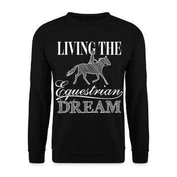Living the equestrian dream | Trotter with wife - Unisex Sweatshirt - black - Front - Alina (178cm) & Michal (187cm)